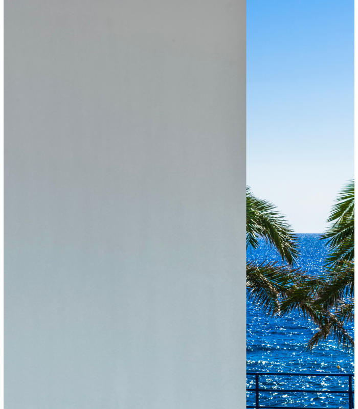 Dépoli blanc électrostatique - Film translucide effet verre dépoli électrostatique