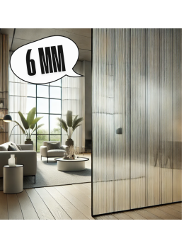Film Reeded Glass 6 mm - Effet verre strié