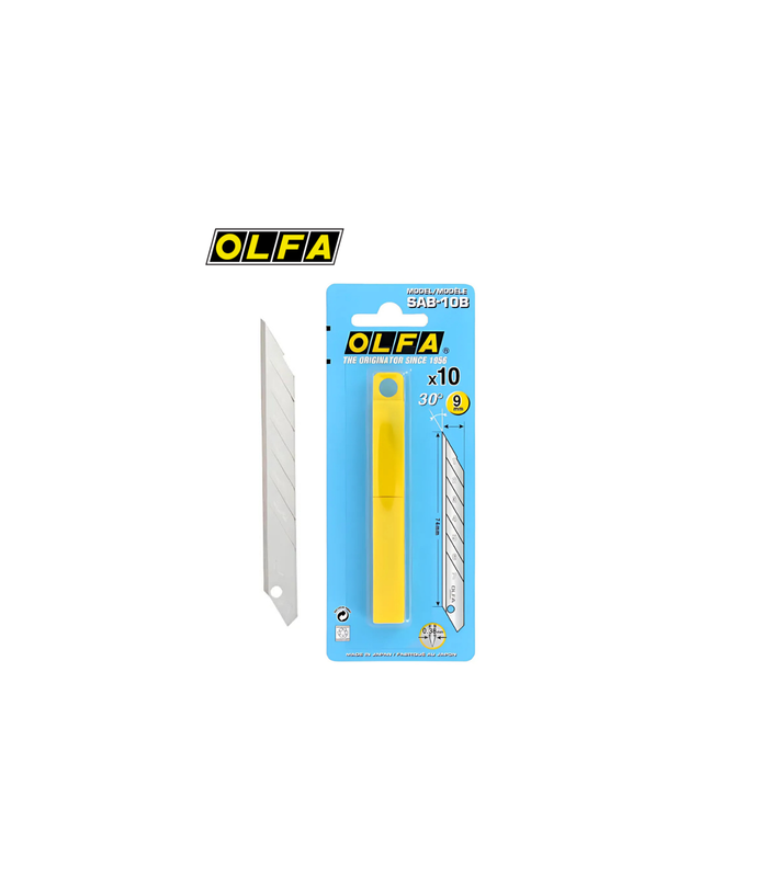 Lames OLFA 30 degrès 7pt (10) - SAB10