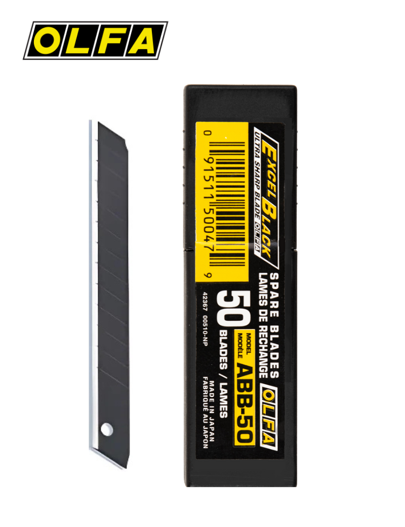 Lames Noires OLFA 9mm (50) - ABB50 Lames Noires OLFA 9mm (50) - ABB50