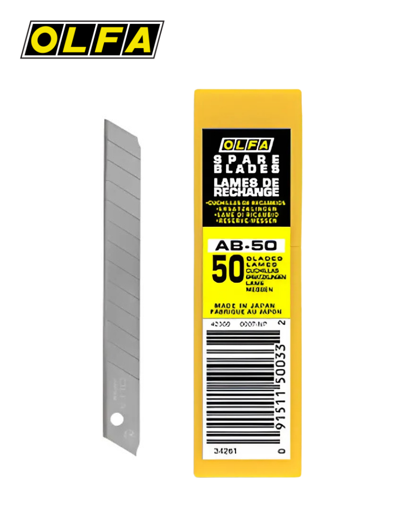 Lames OLFA 9mm (50) - AB50 Lames OLFA 9mm (50) - AB50