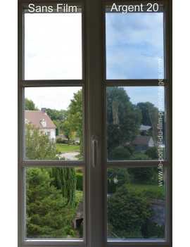 Film anti chaleur pour fenêtre, durable 10 ans - Argent chromé