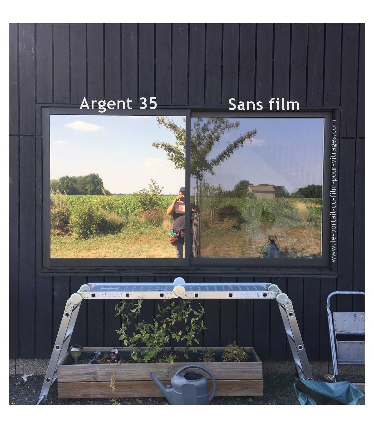 Film Miroir Fenêtre sans Tain Protection de Solaire Film Anti-UV Anti  Chaleur Film de Fenêtre